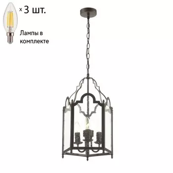 Подвесная люстра с лампочками Favourite Mirum 1954-3P+Lamps E14 Свеча