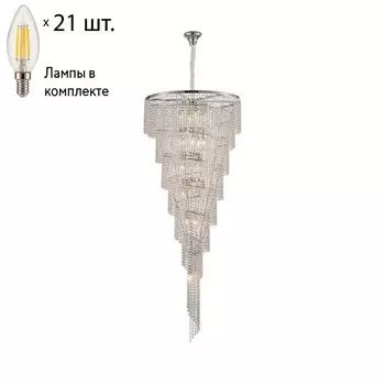 Подвесная люстра с лампочками Favourite Phoenix 2904-21P+Lamps E14 Свеча