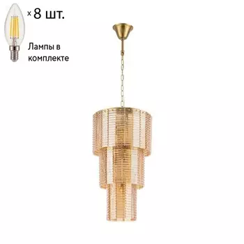 Подвесная люстра с лампочками Favourite Prestige 2973-8P+Lamps E14 Свеча