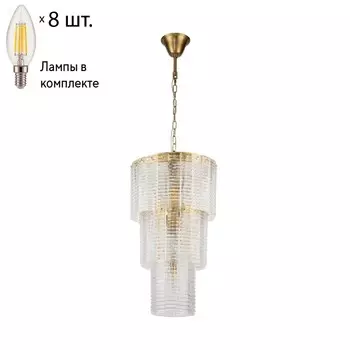 Подвесная люстра с лампочками Favourite Prestige 2974-8P+Lamps E14 Свеча