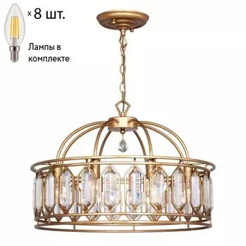 Подвесная люстра с лампочками Favourite Royalty 2021-8P+Lamps E14 Свеча