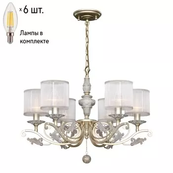 Подвесная люстра с лампочками Favourite Seraphima 2307-6P+Lamps E14 Свеча