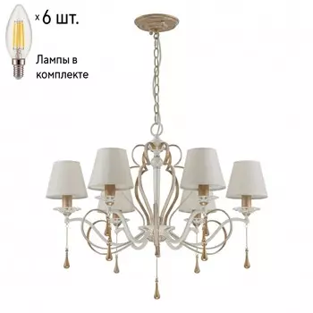 Подвесная люстра с лампочками Favourite Silena 2635-6P+Lamps E14 Свеча