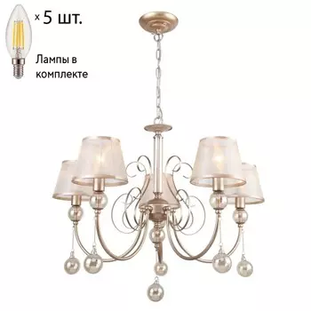 Подвесная люстра с лампочками Favourite Teneritas 2553-5P+Lamps E14 Свеча
