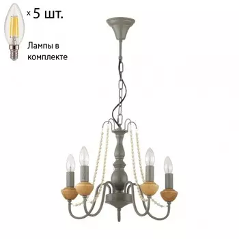 Подвесная люстра с лампочками Lumion Zula 5294/5+Lamps E14 Свеча