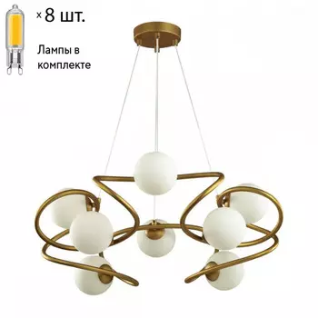 Подвесная люстра с лампочками Odeon 4806/8+Lamps