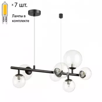 Подвесная люстра с лампочками Odeon 4818/7+Lamps