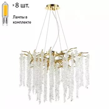 Подвесная люстра с лампочками Odeon 5005/8+Lamps