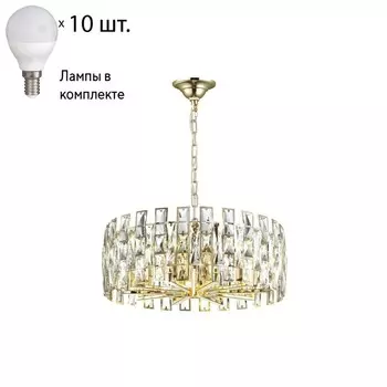 Подвесная люстра с лампочками Odeon Light Diora 4121/10+Lamps E14 P45