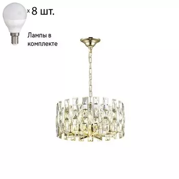 Подвесная люстра с лампочками Odeon Light Diora 4121/8+Lamps E14 P45