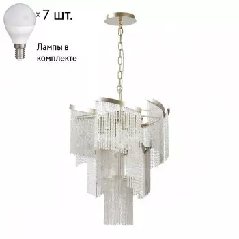 Подвесная люстра с лампочками Odeon Light Graza 4630/7+Lamps E14 P45