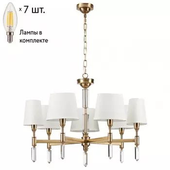 Подвесная люстра с лампочками Odeon Light London 4894/7+Lamps E14 Свеча