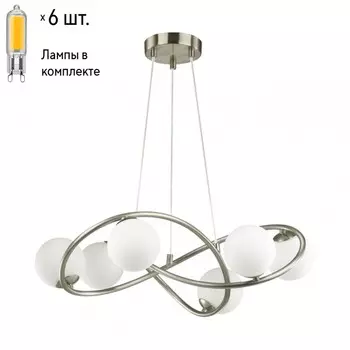 Подвесная люстра с лампочками Odeon Light Slota 4807/6+Lamps G9