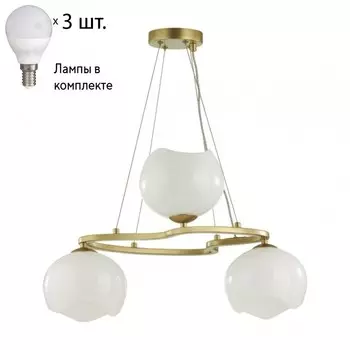 Подвесная люстра с лампочками Odeon Light Waterlily 4873/3+Lamps E14 P45