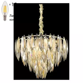 Подвесная люстра с лампочками Wertmark WE144.15.303+Lamps