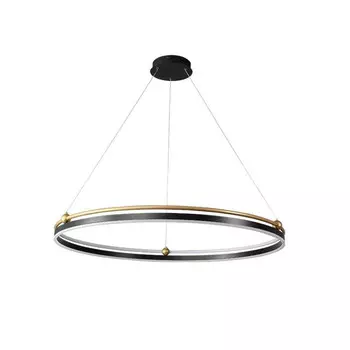 Подвесная люстра с пультом ДУ Crystal Lux FERNANDO SP88W LED D1000 BLACK/GOLD