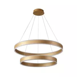 Подвесная люстра с пультом ДУ Crystal Lux MUCHOS SP123W LED D600+800 GOLD