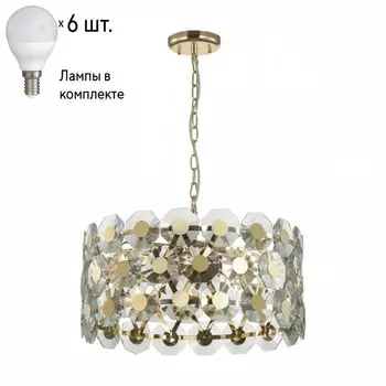 Подвесная люстра Tokata Odeon Light с лампочками 4974/6+Lamps E14 P45
