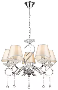 Подвесная люстра в спальню с 5 LED лампами. Комплект от Lustrof №372321-709275