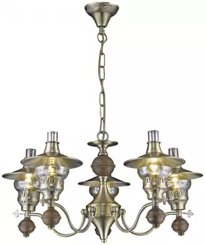 Подвесная люстра в спальню с 5 LED лампами. Комплект от Lustrof №150328-709176