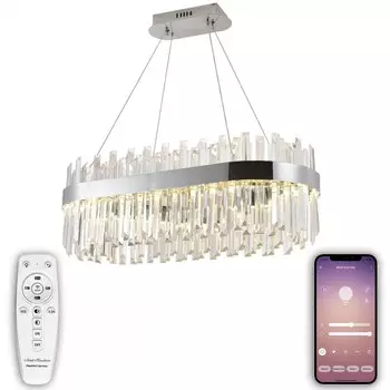 Подвесная светодиодная люстра с пультом ДУ Natali Kovaltseva SMART НИМБЫ LED LAMPS 81275