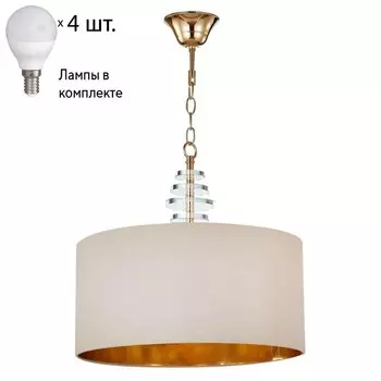 Подвесной светильник Crystal Lux с лампочками Armando SP4 Gold+Lamps E14 P45