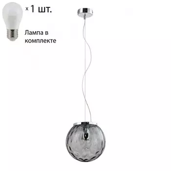 Подвесной светильник Crystal Lux с лампочкой MAYO SP1 D200 CHROME/BLUE+Lamps E27 P45