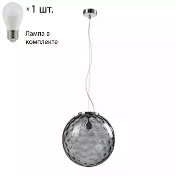 Подвесной светильник Crystal Lux с лампочкой MAYO SP1 D300 CHROME/BLUE+Lamps E27 P45