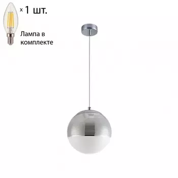 Подвесной светильник Crystal Lux с лампочкой Optima SP1 Chrome D200+Lamps E14 Свеча