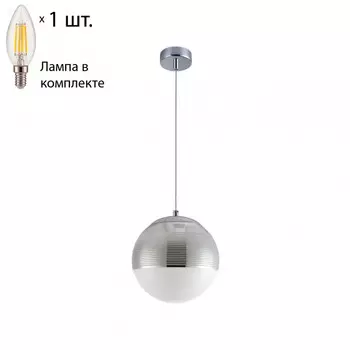 Подвесной светильник Crystal Lux с лампочкой Optima SP1 Chrome D200+Lamps E14 Свеча