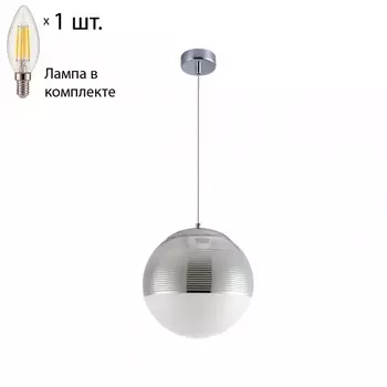 Подвесной светильник Crystal Lux с лампочкой Optima SP1 Chrome D300+Lamps E14 Свеча