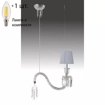 Подвесной светильник Crystal Lux с лампочкой PRINCESS SP1+Lamps E14 Свеча