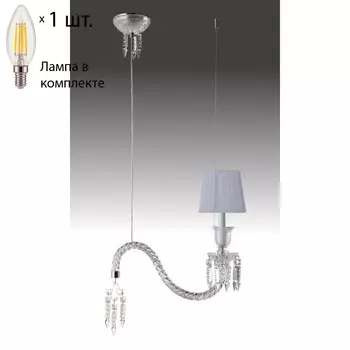 Подвесной светильник Crystal Lux с лампочкой PRINCESS SP1+Lamps E14 Свеча