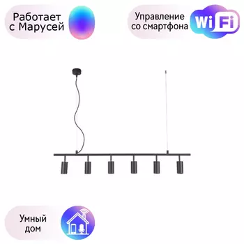 Подвесной светильник Crystal Lux с поддержкой Маруся CLT 015C6 L1200 BL-М