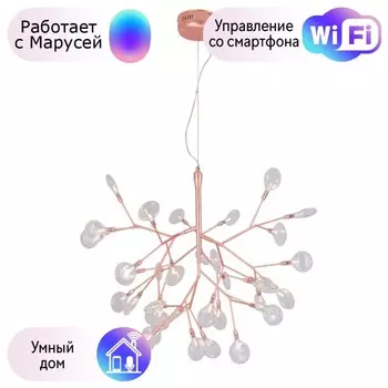 Подвесной светильник Crystal Lux с поддержкой Маруся EVITA SP36 COPPER/TRANSPARENT-М