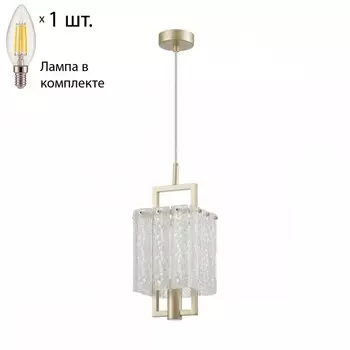 Подвесной светильник Edera Odeon Light с лампочкой 4976/1+Lamps E14 Свеча