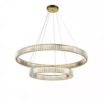 Подвесной светильник iLedex WOODSTOCK 10920P/2-60W-3000K (10/6) GOLD&CLEAR