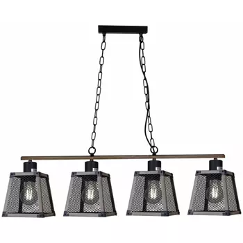 Подвесной светильник Illumico IL1006-4LL-05 BK WOOD светильник потолочный ILLUMICO (1426446)