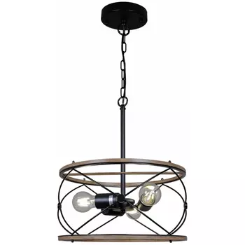 Подвесной светильник Illumico IL1008-3P-05 BK WOOD (1426450)