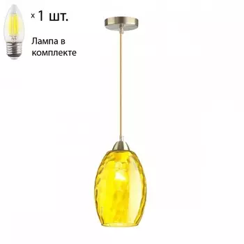 Подвесной светильник Lumion Sapphire с лампочкой 4486/1+Lamps E27 Свеча