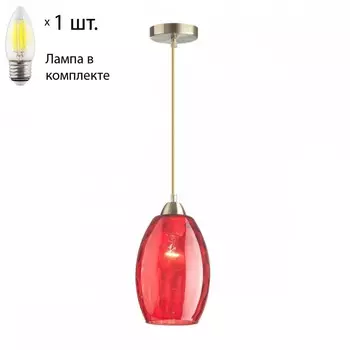 Подвесной светильник Lumion Sapphire с лампочкой 4488/1+Lamps E27 Свеча