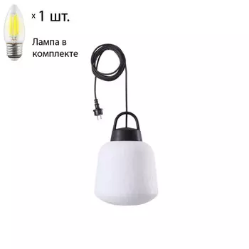 Подвесной светильник Novotech Conte с лампочкой 370644+Lamps E27 Свеча
