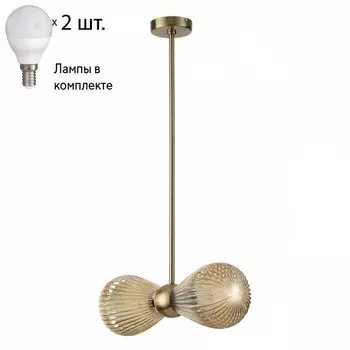 Подвесной светильник Odeon Elica с лампочками 5402/2+Lamps E14 P45