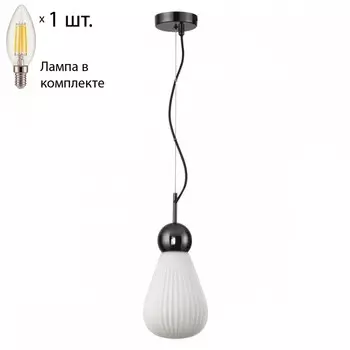 Подвесной светильник Odeon Elica с лампочкой 5418/1+Lamps E14 Свеча