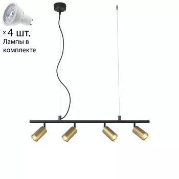 Подвесной светильник с лампочками CRYSTAL LUX CLT 015C4 L800 BL-GO+Lamps