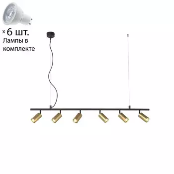 Подвесной светильник с лампочками CRYSTAL LUX CLT 015C6 L1200 BL-GO+Lamps