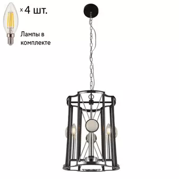 Подвесной светильник с лампочками CRYSTAL LUX TANDEM SP4 D410 CHROME+Lamps