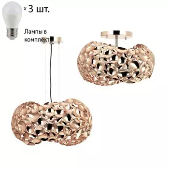 Подвесной светильник с лампочками Favourite Gittus 2013-3PC+Lamps E27 P45