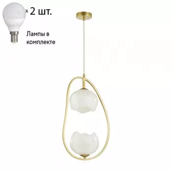 Подвесной светильник с лампочками Odeon Light Waterlily 4873/2+Lamps E14 P45