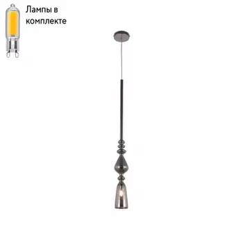 Подвесной светильник с лампочкой CRYSTAL LUX LUX NEW SP1 B SMOKE+Lamps